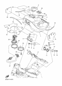 WR250R Топливный бак