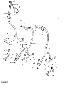 GS650 Передние тормозные трубки