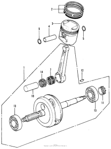 XR75 Коленчатый вал и поршни