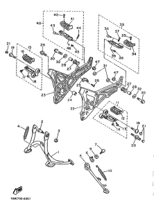 FJ1200 Stand. footrest