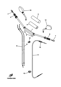 XT660X 25KW Рулевой рычаг и кабель