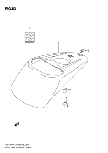VZR1800 Топливный бак upper cover
