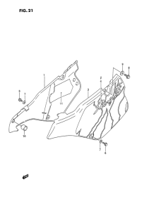 RM125 Обтекатель задний