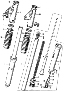 CL350 Cl front fork k4