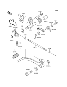 KLE400 Механизм переключения передач