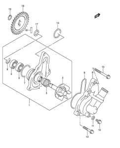 DR-Z400 Водяная помпа