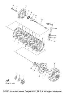 YZ450FDW Сцепление