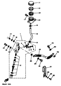 RD350F Задний торм цилиндр