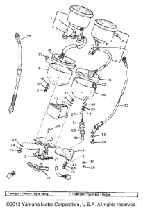 XS850SH Speedometer tachometer