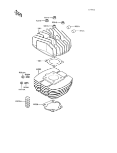 KE100 Цилиндр и головка цилиндров