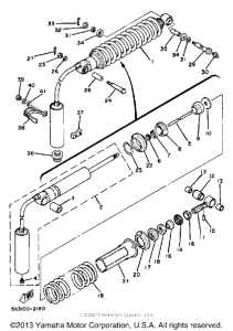 YZ100J Задняя подвеска
