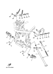 XT250X ｽﾀﾝﾄﾞ & ﾌｰﾄﾚｽﾄ