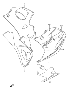 RGV250 Under cowling body