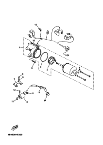YP125R Стартерный мотор