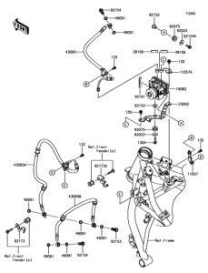 ER650 ブレーキパイピング
