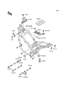 KLE400 Рама ,крепежные детали
