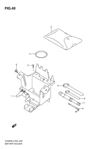 DL650 (ABS) Аккумулятор holder