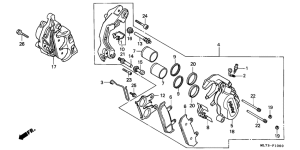 VFR750F Передний суппорт