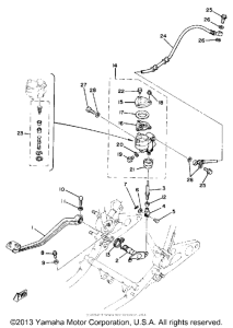 XS850SH Задний торм цилиндр