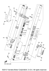 WR450FD Передняя вилка