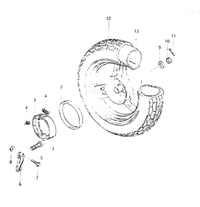 CL50 Rear wheel complete assy