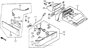 GL1200I 120i / a / llicense light + rear combination light...
