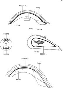  Decals(white / gray)