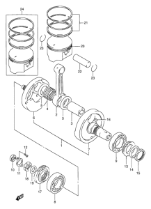 DR800 Вал коленчатый