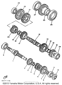 XV1100D Трансмиссия