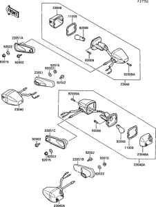 ZX750 Turn signals(stay type)