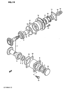 GS1100 Secondary drive gear