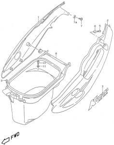 AY50 Обтекатель задний