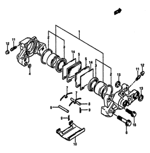 GSX-R1100 Задний суппорт