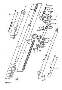 RM80 Вилка передней оси