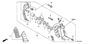 CB600F (ABS) L. front brake caliper