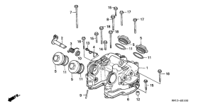 XR600R Крышка головки цилиндров