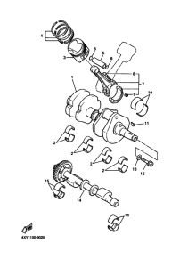 XVZ13TFS Коленчатый вал и Поршень