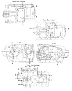KZ400 Crankcase bolt & stud pattern