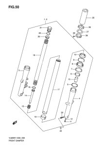 VL800 Передняя вилка