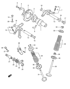 LS650 Распредвал  /  клапан