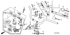 CB250 Handle pipe / top bridge