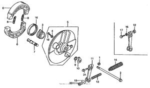 CT70 Передний тормоз