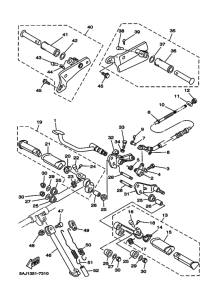 XV125 Support & repose pied