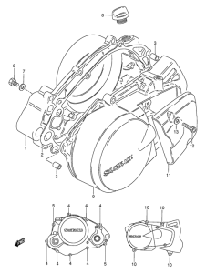 TS50 Crankcase cover ass`y  (v