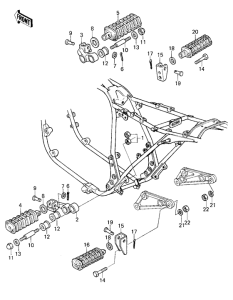 KZ750 Подножки