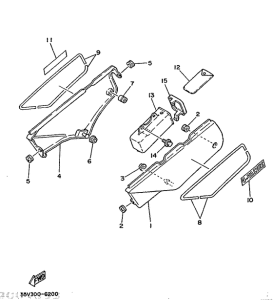 XT250 Side cover  /  oil tank