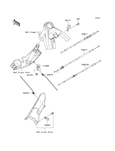 KLX125 Тросы управления