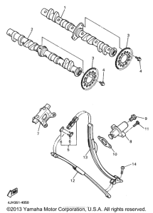 YZF600RG Распределительный вал