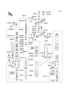KX500 Вилка передней оси