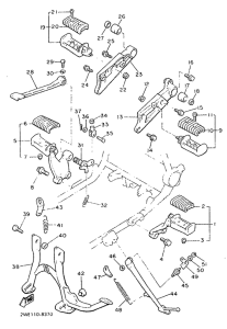 V-MAX12 Stand. footrest